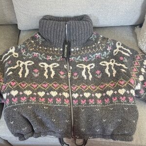 BLANKNYC Charcoal Nordic Wool Sweater